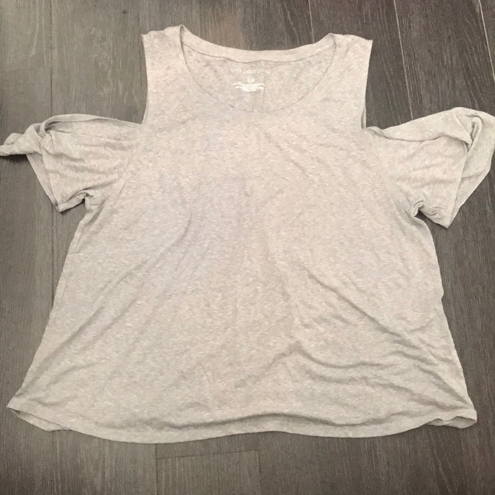 Gray off the shoulder top